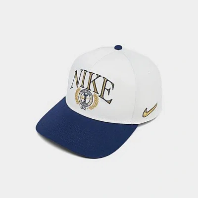 Nike Rise Structured A-frame Snapback Hat In White