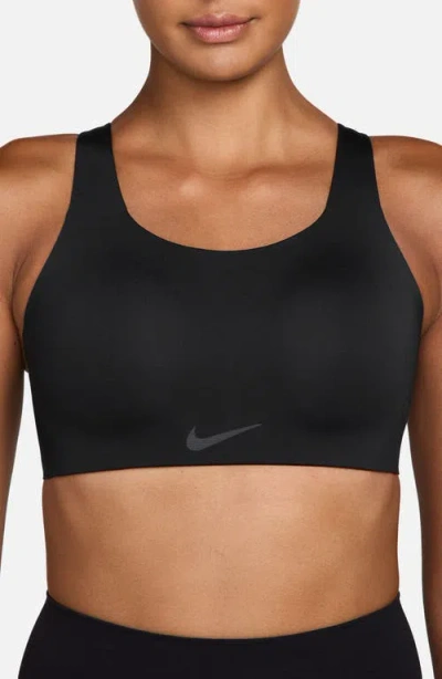 Nike Rival Dri-fit Sports Bra In Black