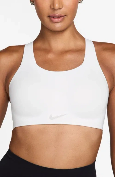 Nike Rival Dri-fit Sports Bra In White
