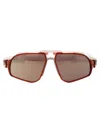 Nike Road Tint Matte Clear Acetate Sunglasses In Red