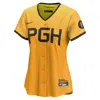 Nike Roberto Clemente Pittsburgh Pirates City Connect  Women's Dri-fit Adv Mlb Limited Jersey In Yellow