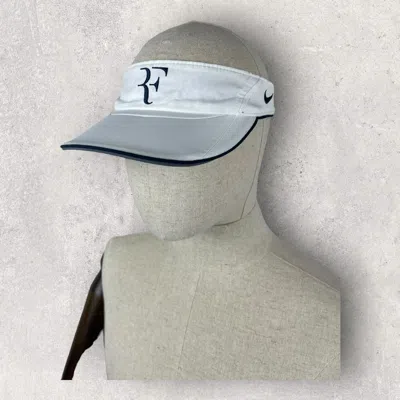 Pre-owned Nike Roger Federer Visor Hat One Size In White