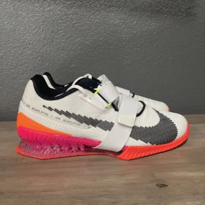 Pre-owned Nike Romaleos 4 Se Rawdacious Weightlifting Shoes Dj4487-121 Men's 9 No Lid In White