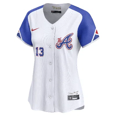 Nike Ronald Acuã±a Jr. Atlanta Braves City Connect  Women's Dri-fit Adv Mlb Limited Jersey In White