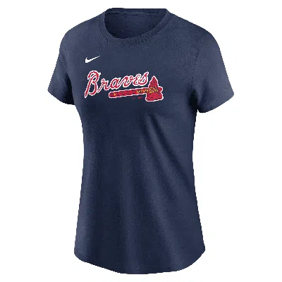 Nike Ronald Acuã±a Jr. Atlanta Braves Fuse  Women's Mlb T-shirt In Blue