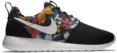 Pre-owned Nike Roshe Run Floral Aloha Sneakers In Black/sail
