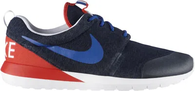 Pre-owned Nike Roshe Run France Sneakers In Navy Blue Heather/gm Royal/unvrsty Red
