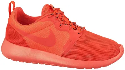 Pre-owned Nike Roshe Run Hyperfuse Sneakers In Laser Crimson/black/volt