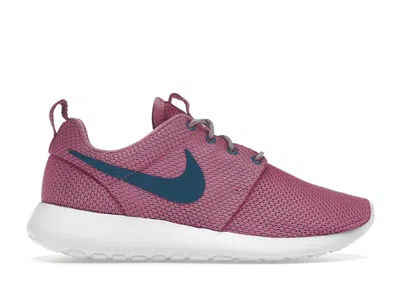 Pre-owned Nike Roshe Run (women's) Sneakers In Red Violet/green Abyss/wolf Grey