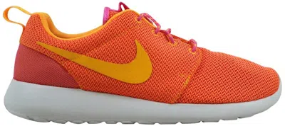 Pre-owned Nike Rosherunvolt (women's) Sneakers In Pink Glow/atomic Mango/summit White