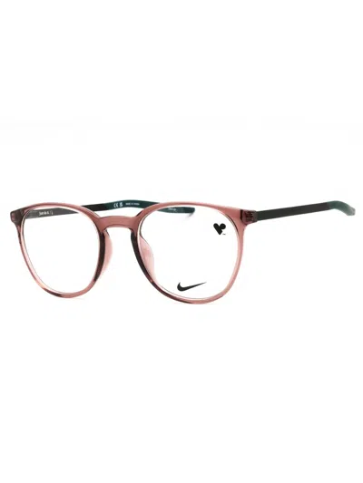 Nike Round Mini Eyeglasses For Women In Burgundy