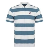 Nike Round Neck Pullover Stripe Casual Short Sleeve Polo Shirt Blue