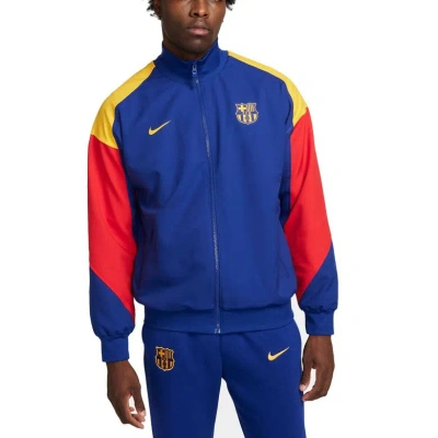 Nike Men's  Royal Barcelona 2023/24 Drac Pack Strike Anthem Full-zip Jacket