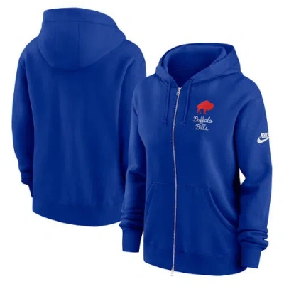 Nike Royal Buffalo Bills Phoenix Rewind Full-zip Hoodie In Blue