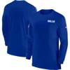 Nike Men's Royal Buffalo Bills Sideline Coach Uv Performance Long Sleeve T-shirt In Royal
