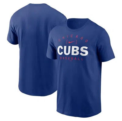 Nike Royal Chicago Cubs Home Team Athletic Arch T-shirt In Blue