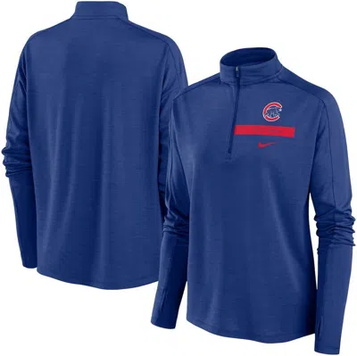 Nike Women's  Royal Chicago Cubs Primetime Local Touch Pacer Quarter-zip Top