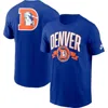 Nike Royal Denver Broncos Rewind Front And Back Hit Essential T-shirt In Blue