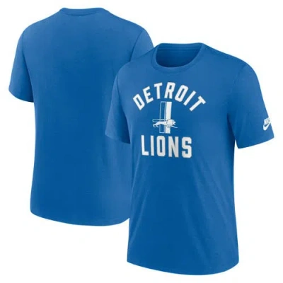 Nike Royal Detroit Lions Favorable Timeline Tri-blend T-shirt In Blue