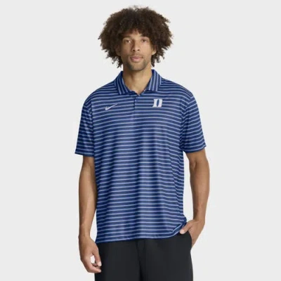 Nike Royal Duke Blue Devils 2025 Coaches Premium Tour Stripe Dri-fit Polo