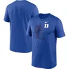 Nike Royal Duke Blue Devils Campus Shadow Legend Performance T-shirt In Blue