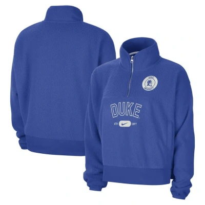 Nike Royal Duke Blue Devils Fly Fleece Quarter-zip Jacket