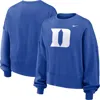 Nike Royal Duke Blue Devils Oversized Essential Pullover Sweatshirt In Blue