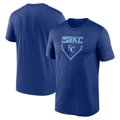 Nike Royal Kansas City Royals Home Plate Icon Legend Performance T-shirt In Blue