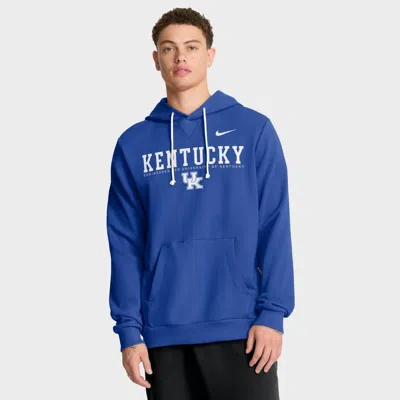 Nike Royal Kentucky Wildcats 2025 Sideline Standard Issue Dri-fit Hoodie In Blue