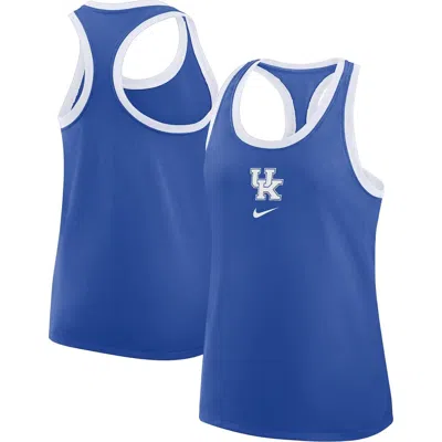 Nike Royal Kentucky Wildcats Primetime Tri-blend Racerback Tank Top In Blue