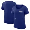 NIKE NIKE ROYAL LOS ANGELES DODGERS AUTHENTIC COLLECTION PERFORMANCE SCOOP NECK T-SHIRT