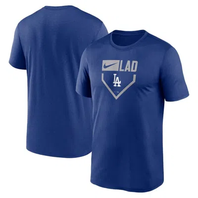 Nike Royal Los Angeles Dodgers Home Plate Icon Legend Performance T-shirt In Blue