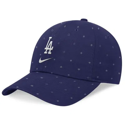 Nike Royal Los Angeles Dodgers Primetime Print Club Adjustable Hat