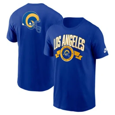 Nike Royal Los Angeles Rams Rewind Front And Back Hit Essential T-shirt In Blue