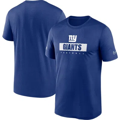 Nike Royal New York Giants Sideline Legend Performance T-shirt In Blue