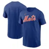 Nike New York Mets Fuse Wordmark  Men's Mlb T-shirt In Royal