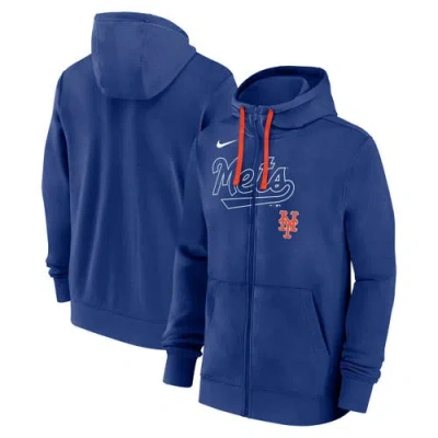 Nike Royal New York Mets Knockout Script Full-zip Hoodie