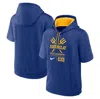 NIKE NIKE ROYAL SEATTLE MARINERS CITY CONNECT COLOR BLOCK SHORT SLEEVE PULLOVER HOODIE