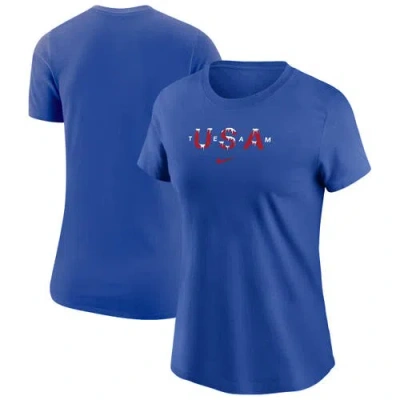 Nike Royal Team Usa Snow T-shirt In Blue