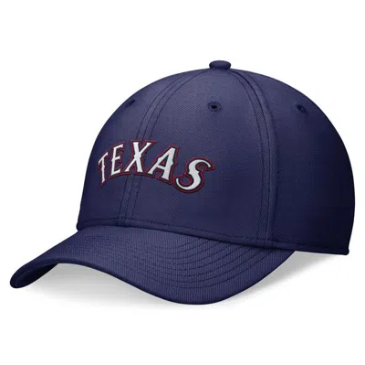 Nike Texas Rangers Evergreen Swoosh  Men's Dri-fit Mlb Hat In Blue