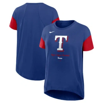 Nike Royal Texas Rangers Flowy T-shirt In Blue