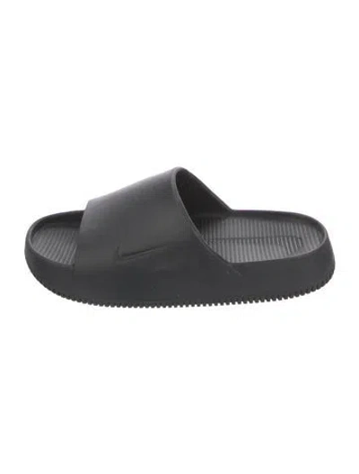 Pre-owned Nike Rubber Slides In Black