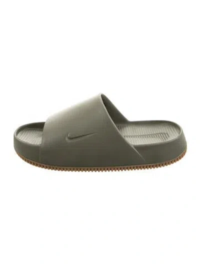Pre-owned Nike Rubber Slides In Green