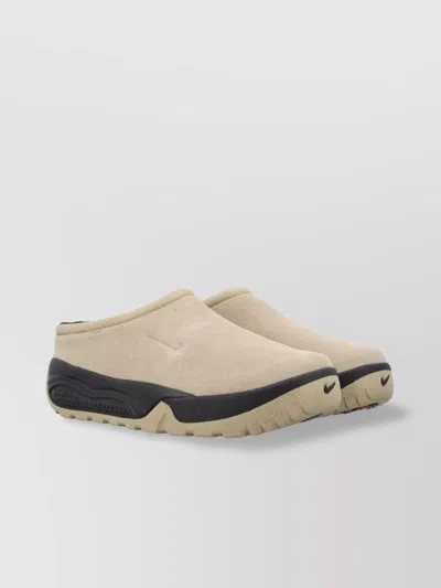 NIKE RUFUS LEATHER COLLAR SLIP-ON MULES