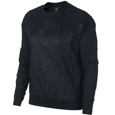 Nike Run Division Jacket Women Black Crew Neck Long Sleeve Activewear Ups1222 In Blue