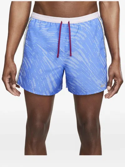 Nike Run Division Stride Printed Shorts In Blue