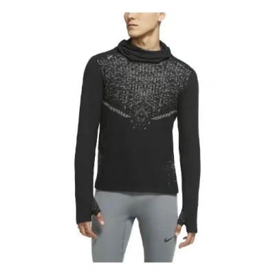 Nike Run Division Wooldorado Wool Solid Color Sports Running Black