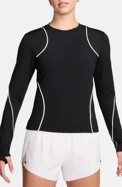 Nike Running Division Long Sleeve Running Top In Black