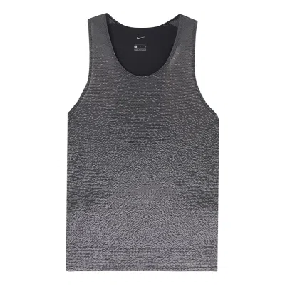 Nike Running Run Division Pinnacle Tank 'grey Black' In Gray