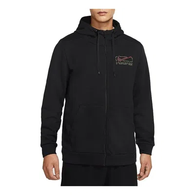 Nike Running Sports Hooded Casual Jacket Black